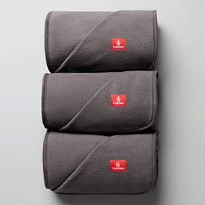 100% recycled plastic blanket from Emirates