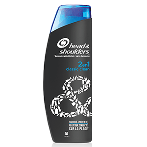 Shampoo bottle from beach plastics