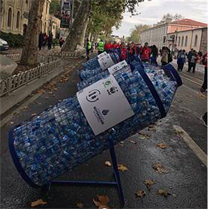 100 thousand PET bottles in Marathon