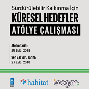 Sürdürülebilir Kalkınma İçin Küresel Hedefler Atölyesi katılımcılarını bekliyor