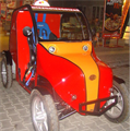 pizza service with ecological car