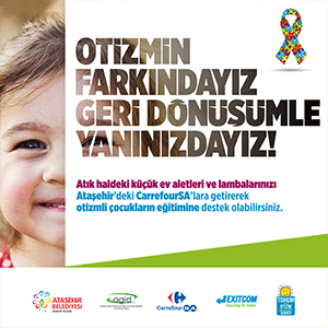 Otizmin farkındayız geri dönüşümle yanındayız