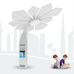 With solar energy, internet, charging and short break...